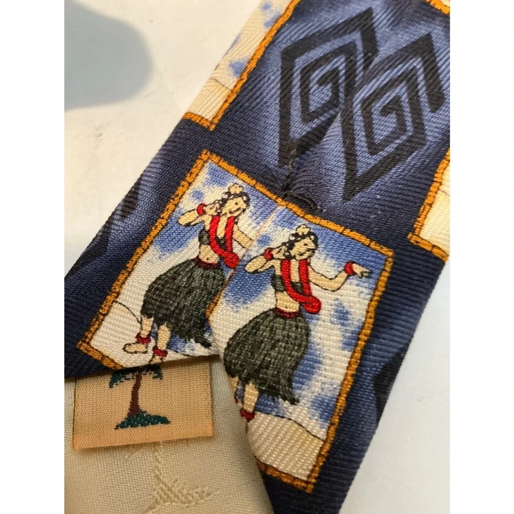 Unbranded Vintage Novelty Tie Lot Flintstones‎ Monopoly Hula Girl Silk OS Retro